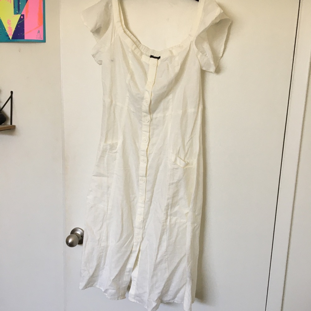 Square neck midi dress